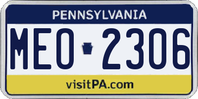 PA license plate MEO2306