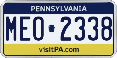 PA license plate MEO2338