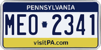 PA license plate MEO2341