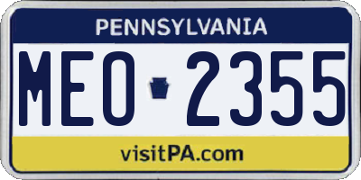 PA license plate MEO2355