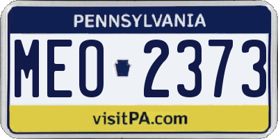 PA license plate MEO2373
