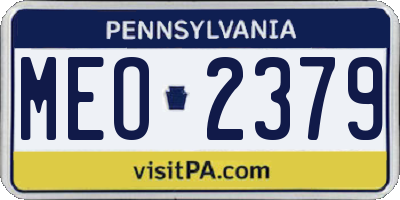 PA license plate MEO2379