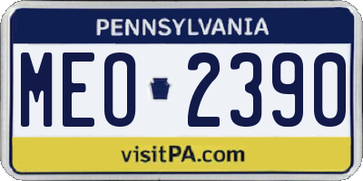 PA license plate MEO2390