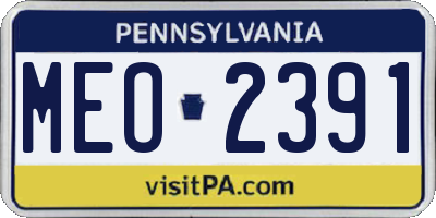 PA license plate MEO2391