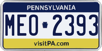 PA license plate MEO2393