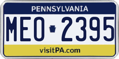 PA license plate MEO2395