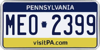PA license plate MEO2399