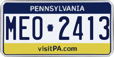 PA license plate MEO2413