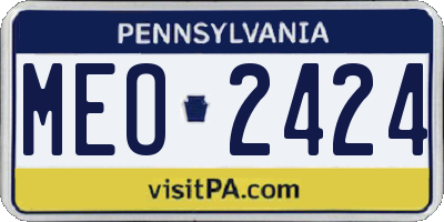 PA license plate MEO2424