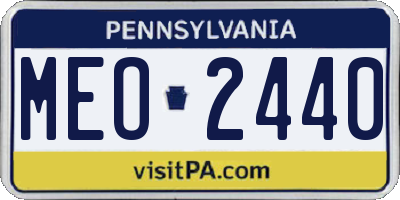 PA license plate MEO2440