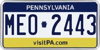PA license plate MEO2443