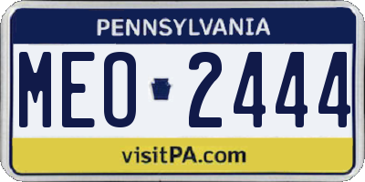 PA license plate MEO2444