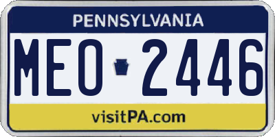 PA license plate MEO2446