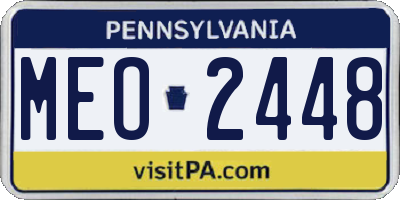 PA license plate MEO2448