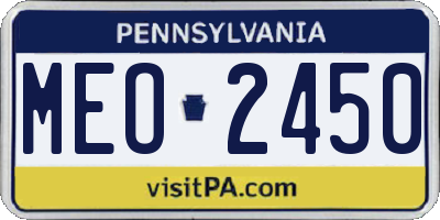 PA license plate MEO2450