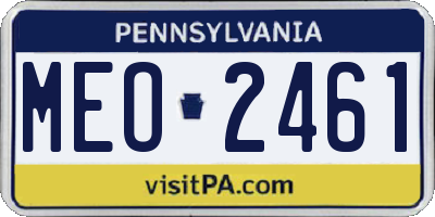 PA license plate MEO2461
