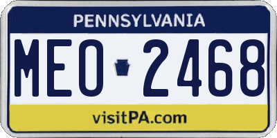 PA license plate MEO2468
