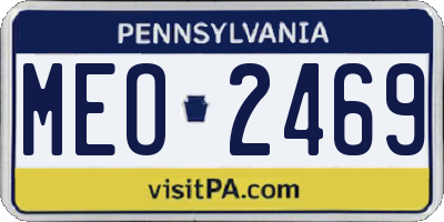 PA license plate MEO2469