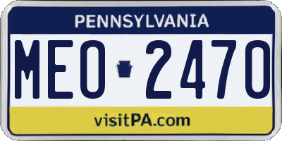 PA license plate MEO2470