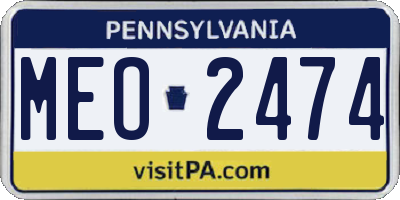 PA license plate MEO2474