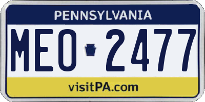 PA license plate MEO2477