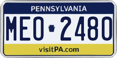 PA license plate MEO2480