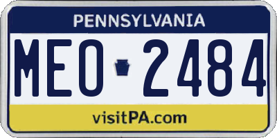 PA license plate MEO2484