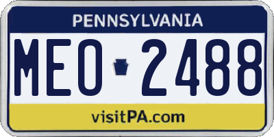 PA license plate MEO2488