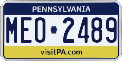 PA license plate MEO2489