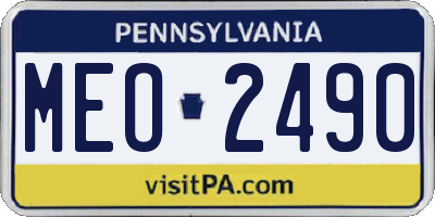 PA license plate MEO2490