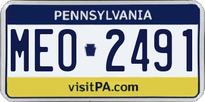 PA license plate MEO2491