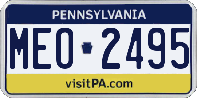 PA license plate MEO2495