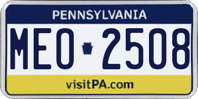 PA license plate MEO2508