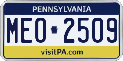 PA license plate MEO2509