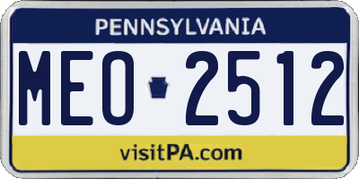 PA license plate MEO2512