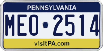PA license plate MEO2514