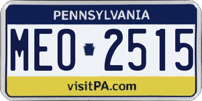 PA license plate MEO2515