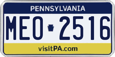 PA license plate MEO2516