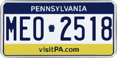 PA license plate MEO2518
