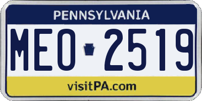 PA license plate MEO2519