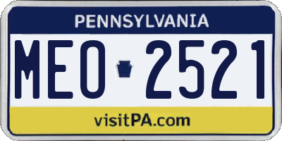 PA license plate MEO2521