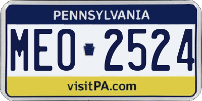 PA license plate MEO2524