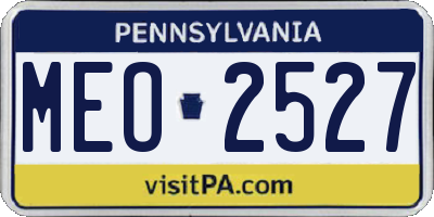 PA license plate MEO2527