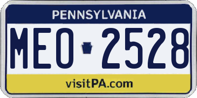 PA license plate MEO2528