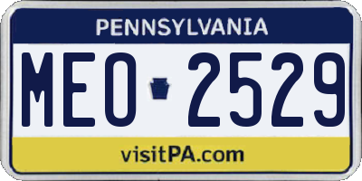 PA license plate MEO2529