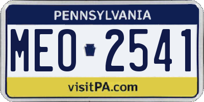 PA license plate MEO2541