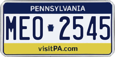 PA license plate MEO2545