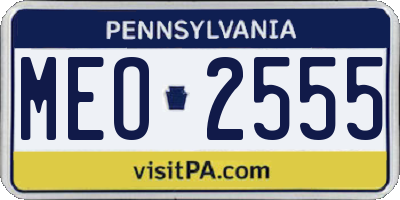 PA license plate MEO2555