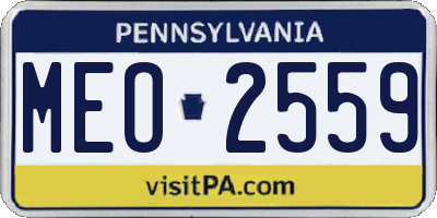 PA license plate MEO2559