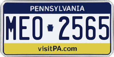 PA license plate MEO2565